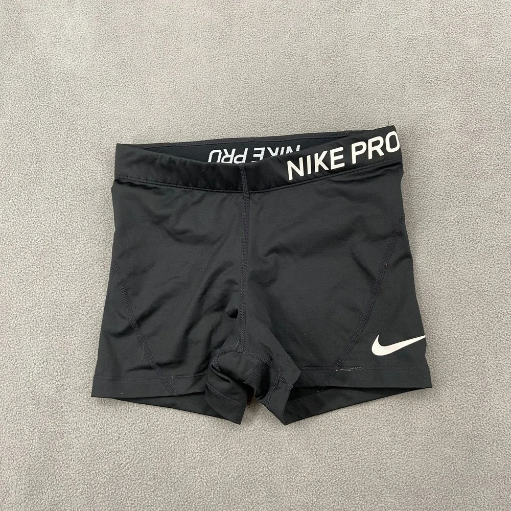 Nike Pro Dri-Fit Compression Shorts Womens Small Black Lightweight Elastic Waist